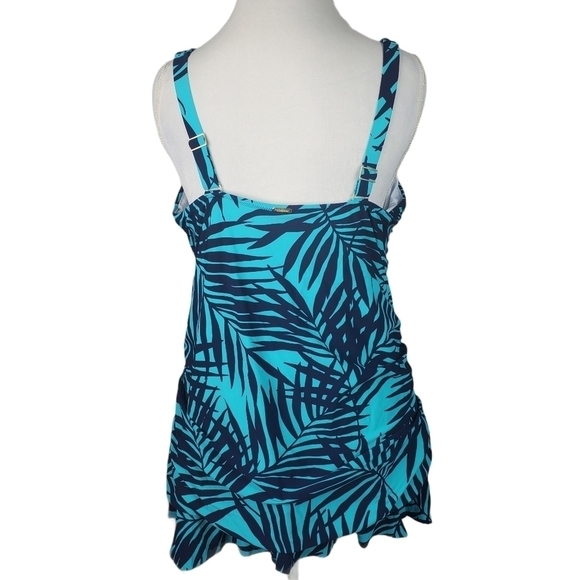 Lands End One Piece Swimsuit Ruffle Hem Swimdress - Picture 8 of 13